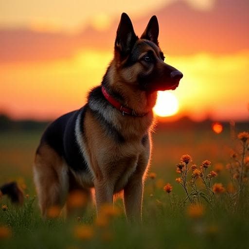 Dog named Flame
