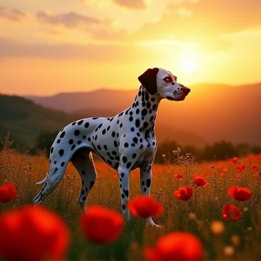 Dog named Harlequin