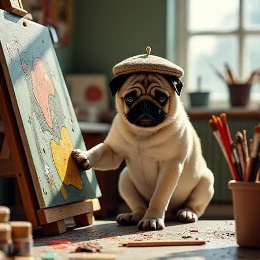 Dog named Pugcasso