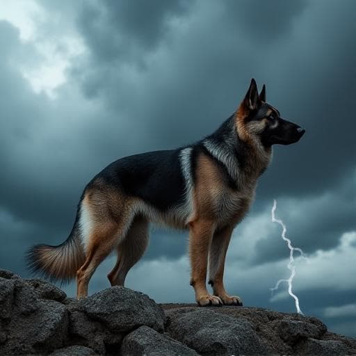 Dog named Thunderbolt