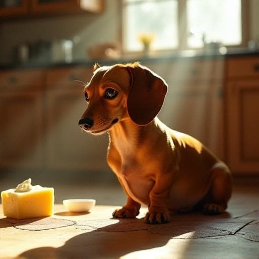 Dog named Queso