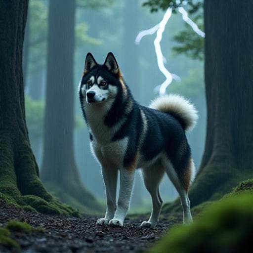 Dog named Raiko