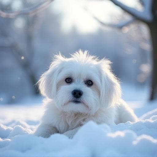 Dog named Snowflake